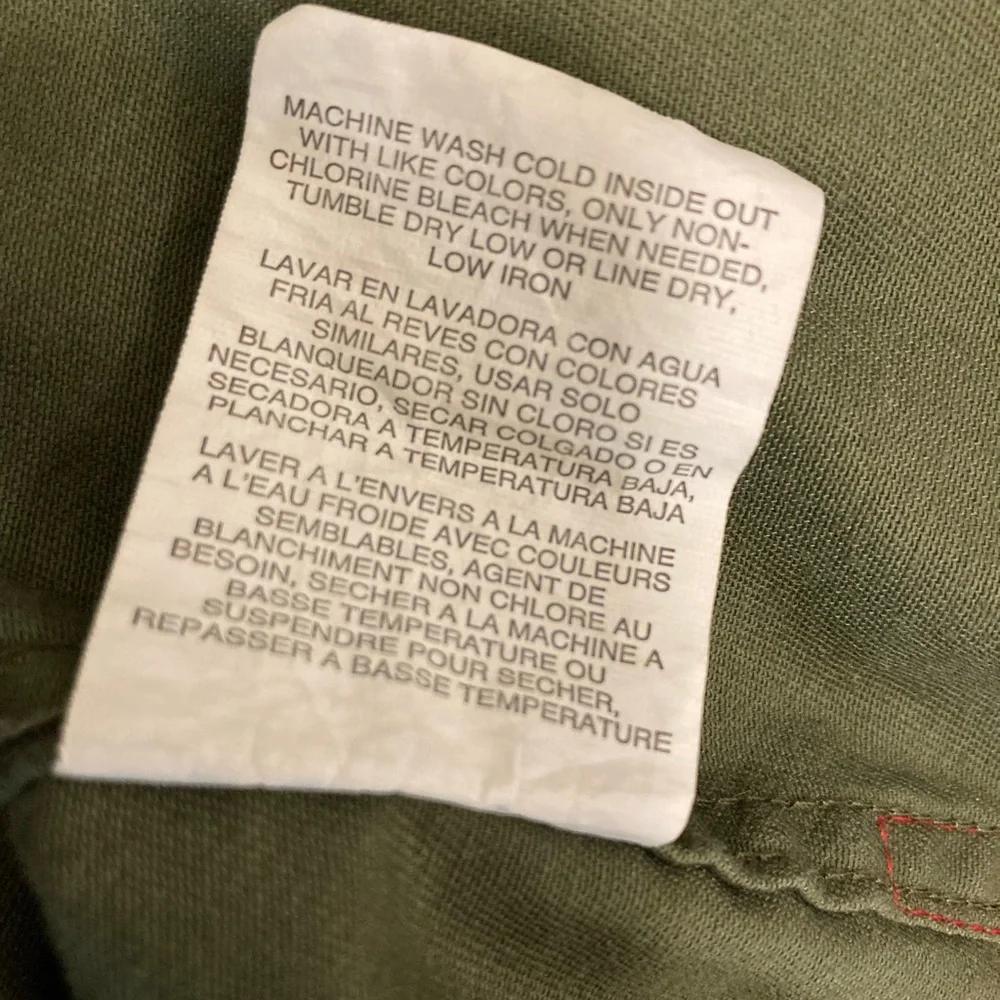 Olive Green Men's Short Sleeve Button Up Shirt - Picture 5 of 8